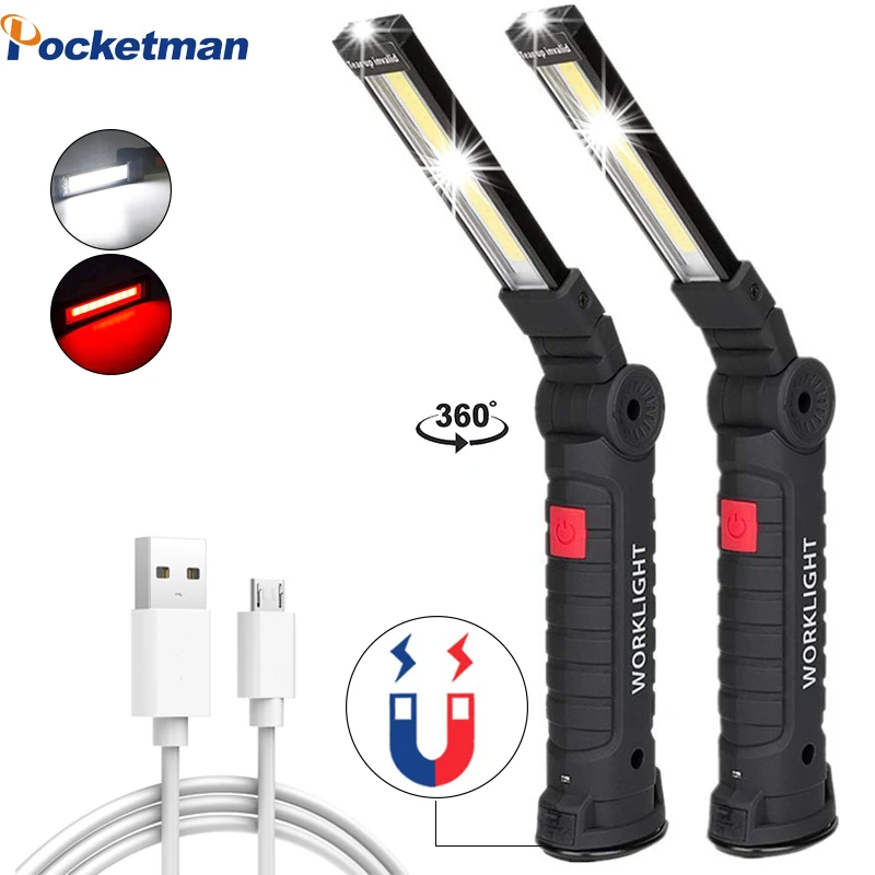 Built-in Battery USB Charging Portable COB Work Lights Super Bright LED Flashlight Bottom with magnet and hook
Built-in Battery USB Charging Portable COB Work Lights Super Bright LED Flashlight Bottom with magnet and hook
