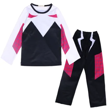 Kids Spider Man Into the Spider Verse Cosplay Fashion Pullover Boys Spider-Gwen Costumes Sets Suit Purim Halloween costume Anime
Kids Spider Man Into the Spider Verse Cosplay Fashion Pullover Boys Spider-Gwen Costumes Sets Suit Purim Halloween costume Anime