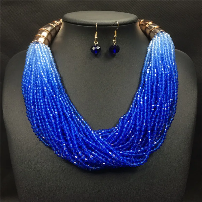 Fashion Exaggeration Multilayer Gradient Resin Multilayer Necklace Earrings Suit Popular Pure Handmade Women's Accessories
Fashion Exaggeration Multilayer Gradient Resin Multilayer Necklace Earrings Suit Popular Pure Handmade Women's Accessories