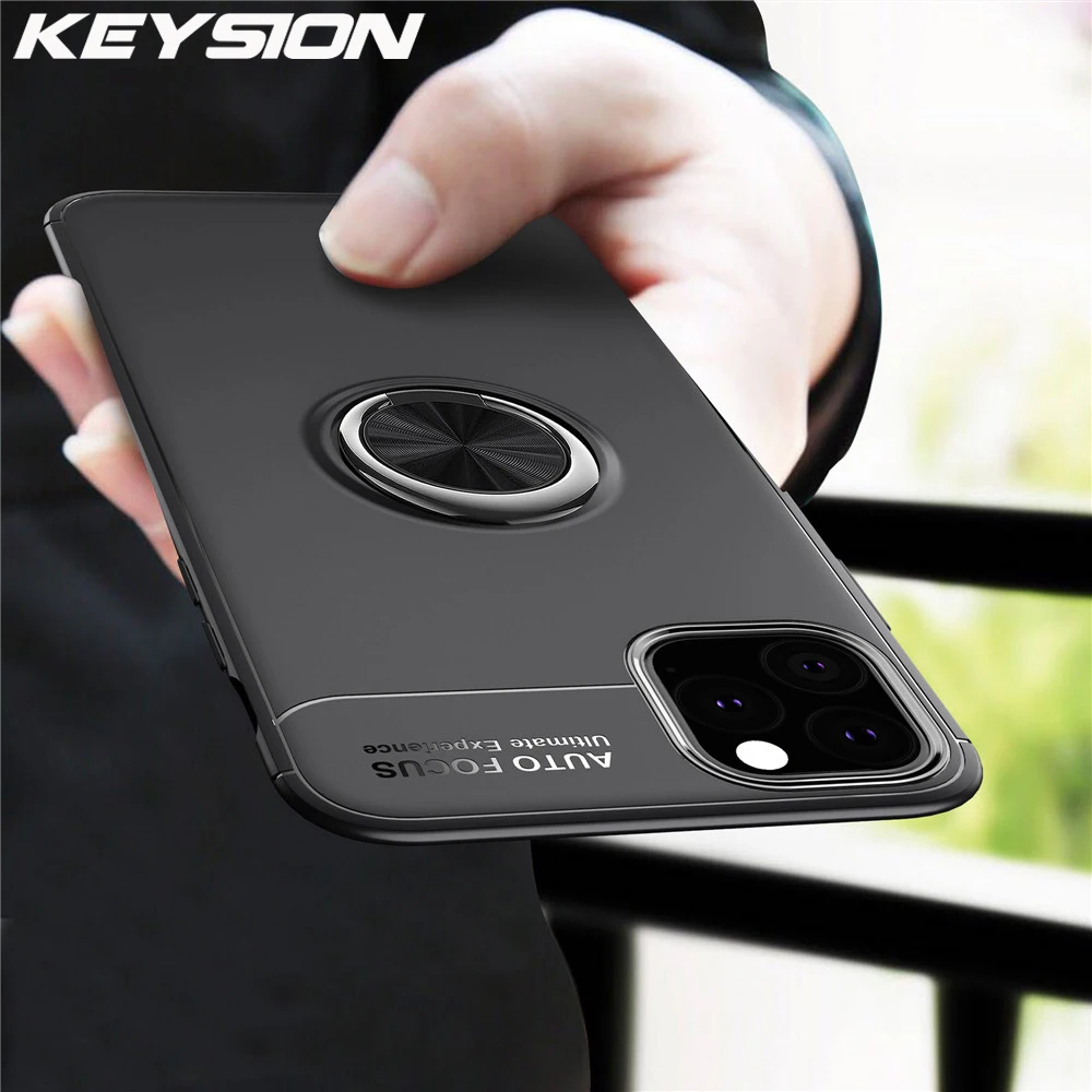 KEYSION Ring Holder Phone Case For iPhone 11 11 Pro 11 Pro Max Magnetic Car Stand Silicone Matte Cover For iPhone 2019 New i11
KEYSION Ring Holder Phone Case For iPhone 11 11 Pro 11 Pro Max Magnetic Car Stand Silicone Matte Cover For iPhone 2019 New i11