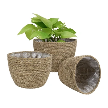 Seagrass Planter Basket Set Of 3 Indoor Outdoor, Flower Pots Cover,Plant Containers,Flower Basket Primary Grass color
Seagrass Planter Basket Set Of 3 Indoor Outdoor, Flower Pots Cover,Plant Containers,Flower Basket Primary Grass color