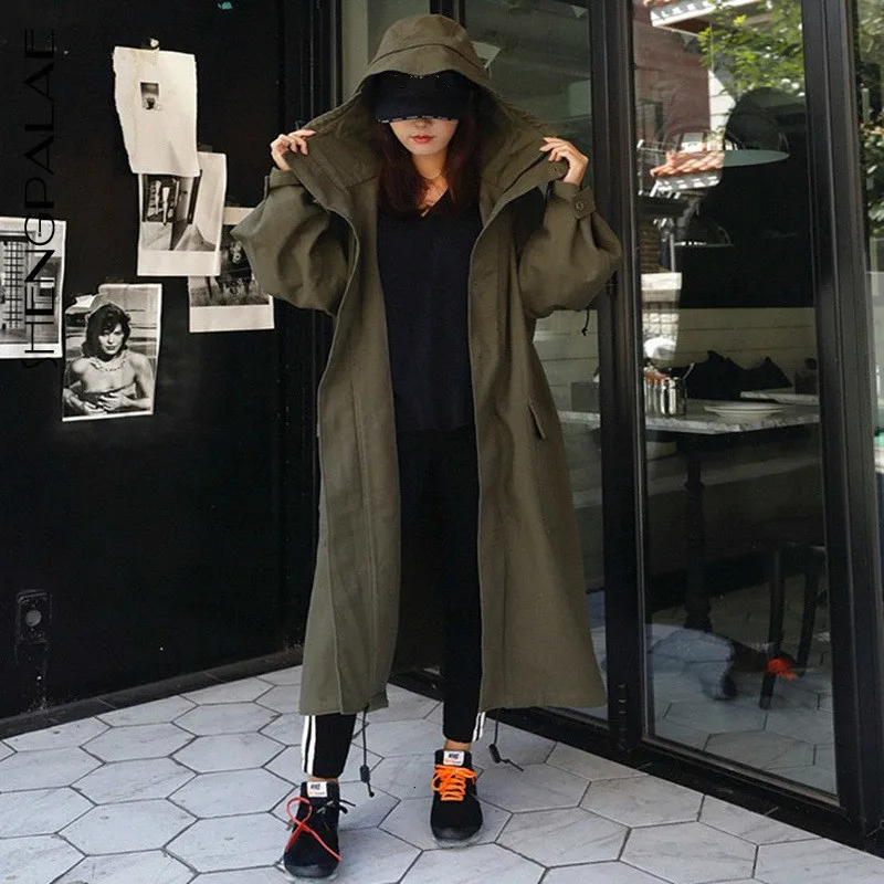 SHENGPALAE 2019 New Fashion Autumn Winter Long Solid Hooded Collar Windbreaker Women Loose Casual Korean Tide Trench Coat FT915
SHENGPALAE 2019 New Fashion Autumn Winter Long Solid Hooded Collar Windbreaker Women Loose Casual Korean Tide Trench Coat FT915