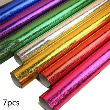 7 Sheets 50x70cm Gift Glossy Wrapping Paper Present DIY Packing Wraps for Xmas Party Christmas Festival