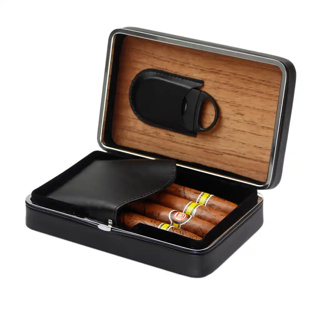 humidor travel cigar box leather portable cigar case humidor