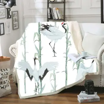Red-crowned Crane Funny Character Blanket 3D Print Sherpa Blanket on Bed Home Textiles Dreamlike Style 11
Red-crowned Crane Funny Character Blanket 3D Print Sherpa Blanket on Bed Home Textiles Dreamlike Style 11