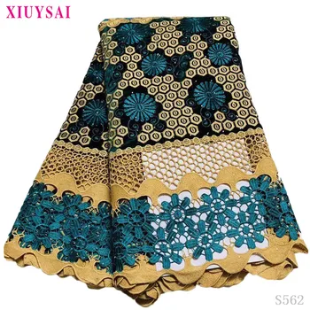 Blue African Guipure Lace Fabric High Quality Embroidery Nigerian French Cord Lace Swiss Voile Lace in Switzerland Wedding S562
Blue African Guipure Lace Fabric High Quality Embroidery Nigerian French Cord Lace Swiss Voile Lace in Switzerland Wedding S562