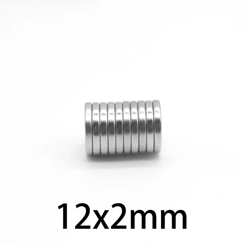 

10-200 pcs 12 * 2 mm Neodymium N35 Dia 12mm X 2mm Strong Magnets Tiny Disc 12 mm * 2 mm NdFeB Rare Fridge magnet 12x2mm