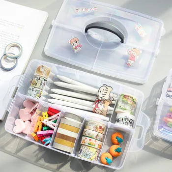 Plastic Makeup Organizer Jewelry Storage Box Removable Storage Case Transparent Suitcase Office Sundries Stationery Organizer
Plastic Makeup Organizer Jewelry Storage Box Removable Storage Case Transparent Suitcase Office Sundries Stationery Organizer