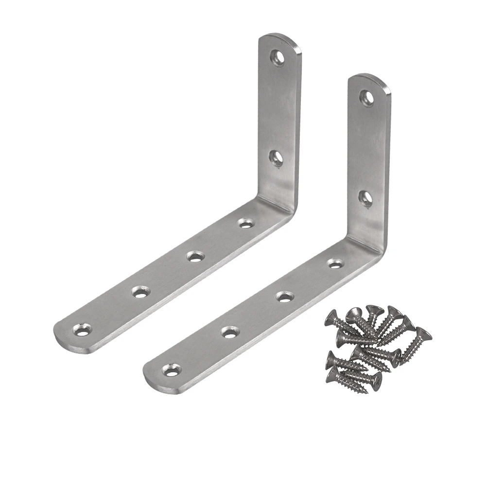Stainless Steel Corner Brace 150 x 100 x 25mm L-Shaped Brackets Right Angle Brace Brackets Fastener 2 Pieces,with 12 Screws
Stainless Steel Corner Brace 150 x 100 x 25mm L-Shaped Brackets Right Angle Brace Brackets Fastener 2 Pieces,with 12 Screws