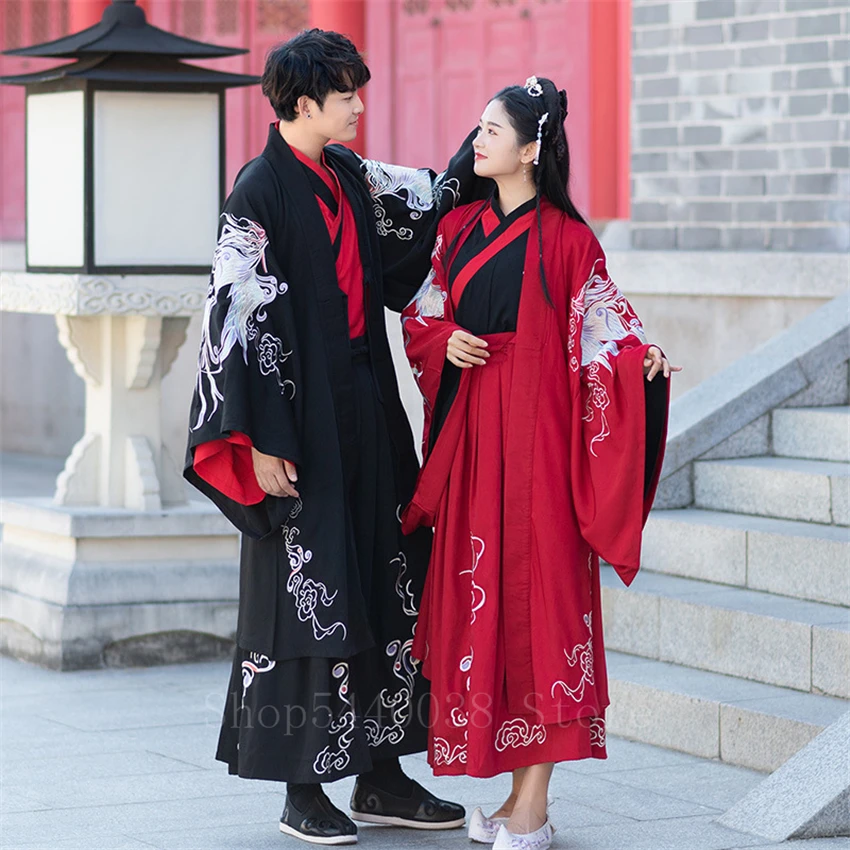 Traditional Chinese Style Hanfu Dress Man Woman Embroidery Elegant Ancient Folk Dance Costume New Year Lover Photography
Traditional Chinese Style Hanfu Dress Man Woman Embroidery Elegant Ancient Folk Dance Costume New Year Lover Photography