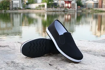 

New Fashion Spring Autumn Chinese Traditional Kun Fu Loafers Classic Old Man Sneaker Canvas Martial Walking Flats Casual Shoes