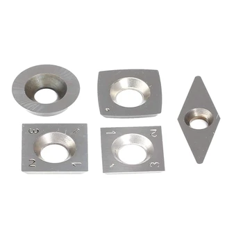 5Pcs Turning Carbide Cutter Inserts Combination Set for Wood Turning Working Lathe Tool with Screw