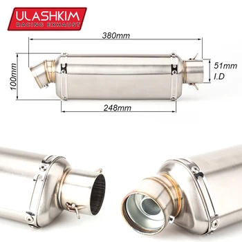 Universal Motorcycle Modified Exhaust Pipe 304 Stainless Steel Muffler Crf250 Klx150 R25 Yzf R3 Z250sl Yz85 Crf150r Virago 750
Universal Motorcycle Modified Exhaust Pipe 304 Stainless Steel Muffler Crf250 Klx150 R25 Yzf R3 Z250sl Yz85 Crf150r Virago 750
