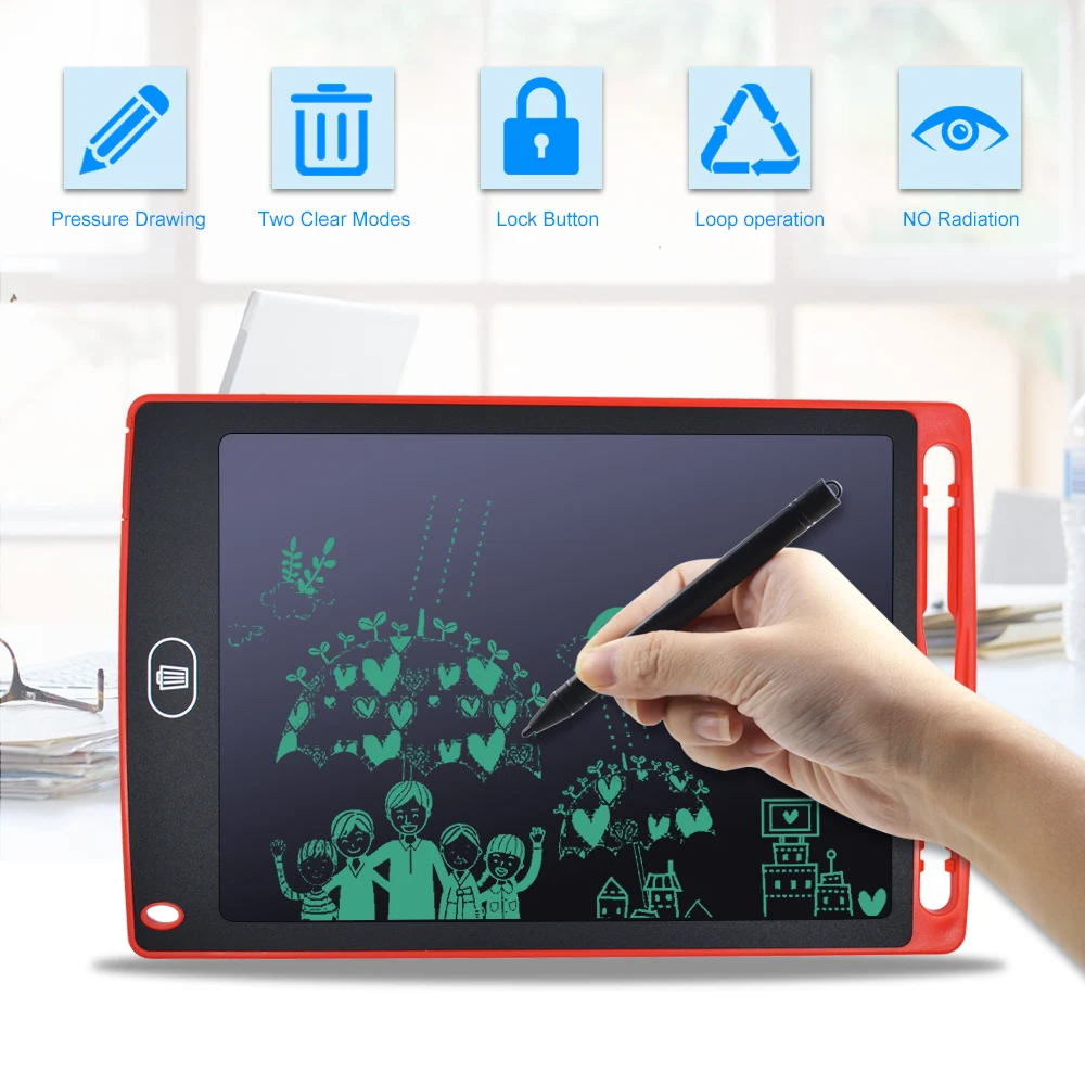 8.5 Inch Smart LCD Hand-Writing Tablet Electronic Notepad Kids Drawing Graphics Handwriting Board Educational Toy Button Battery
8.5 Inch Smart LCD Hand-Writing Tablet Electronic Notepad Kids Drawing Graphics Handwriting Board Educational Toy Button Battery