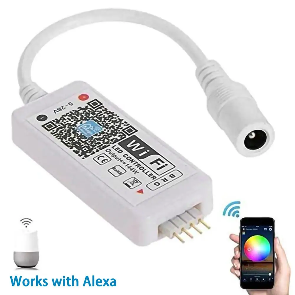 DC 5-28V Mini WiFi Controller for RGB 5050 LED Strip Light Alexa Google Home Output Output RGB 3 channels
DC 5-28V Mini WiFi Controller for RGB 5050 LED Strip Light Alexa Google Home Output Output RGB 3 channels