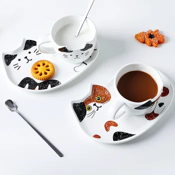200ml Ceramic Lovely Cat Cup Set with Spoon Milk Coffee Water Tea Cups Tableware Creative Cups Gifts for cat lover Dropshipping
200ml Ceramic Lovely Cat Cup Set with Spoon Milk Coffee Water Tea Cups Tableware Creative Cups Gifts for cat lover Dropshipping