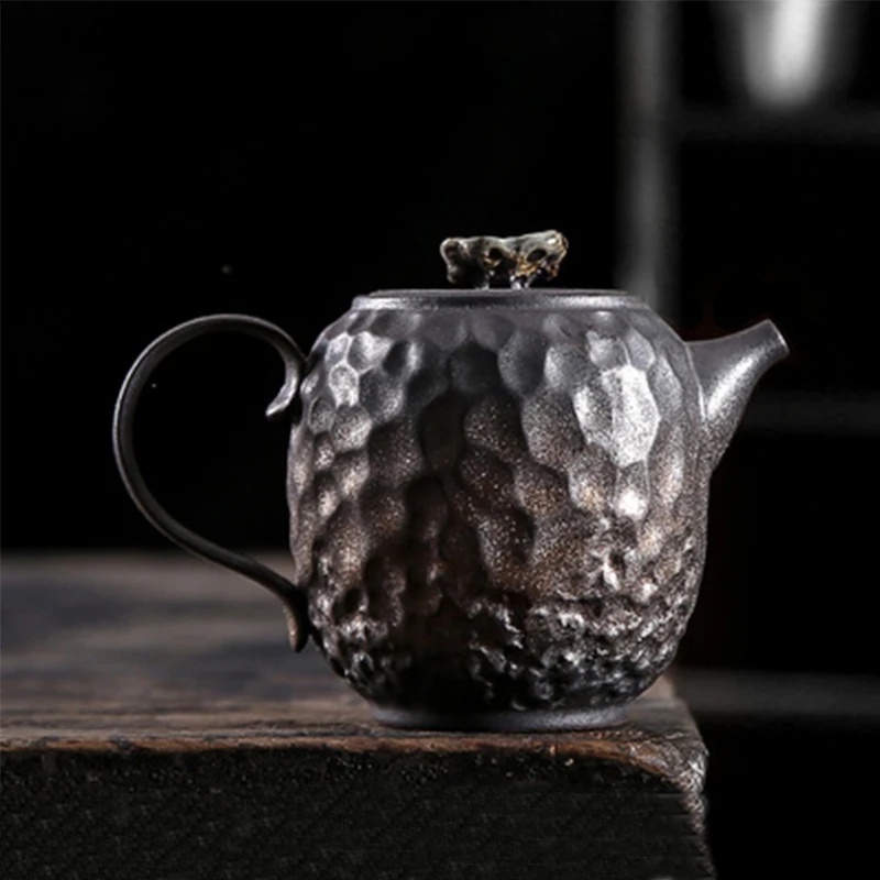 

Японский стиль позолоченный Железный глазурь чайник керамический горшок ручной работы в стиле ретро чайный набор кунг-фу чайный набор маленький чайник китайский чайник