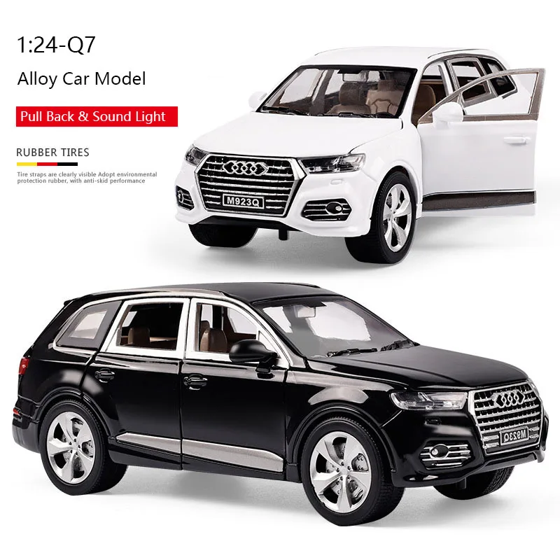 1:24 Diecast Metal Toy Vehicles Alloy Pull Back Car Model Simulation Q7 Sound Light Car Doors Open Kids Car Birthday Gifts Toys 
1:24 Diecast Metal Toy Vehicles Alloy Pull Back Car Model Simulation Q7 Sound Light Car Doors Open Kids Car Birthday Gifts Toys