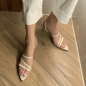 Sandals Elastic Band Female Shoe Black Shoes For Women 2020 Women's Ankle Strap Shallow Mouth All-Match Strappy Heels Med
Sandals Elastic Band Female Shoe Black Shoes For Women 2020 Women's Ankle Strap Shallow Mouth All-Match Strappy Heels Med