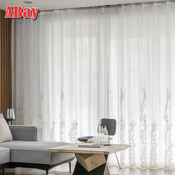 Embroidery Sheer Curtains for The Living Room White Tulle for Windows On Bedroom Home Decoration Luxury Floral Voile Drapes
Embroidery Sheer Curtains for The Living Room White Tulle for Windows On Bedroom Home Decoration Luxury Floral Voile Drapes