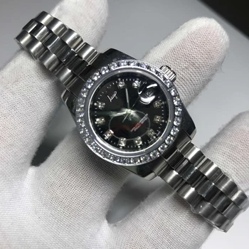 u1 Diamonds bezel watch Women 28mm automatic mechanical sweeping movement luxury brand Watches black dial date-just
u1 Diamonds bezel watch Women 28mm automatic mechanical sweeping movement luxury brand Watches black dial date-just