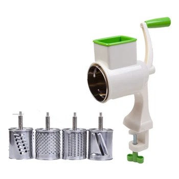 Manual Vegetable Cutter Rotary Grater 4x Replaceable Drums Potato Fruit Cheeses Slicer Vegetable Shredder Kitchen Gadgets
Manual Vegetable Cutter Rotary Grater 4x Replaceable Drums Potato Fruit Cheeses Slicer Vegetable Shredder Kitchen Gadgets