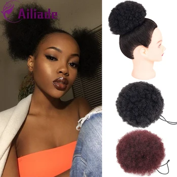 AILIADE Short Afro Puff Synthetic Hair Bun Chignon Hairpiece Drawstring Ponytail Kinky Curly Hair Extensions 8Inch 2 Colors
AILIADE Short Afro Puff Synthetic Hair Bun Chignon Hairpiece Drawstring Ponytail Kinky Curly Hair Extensions 8Inch 2 Colors