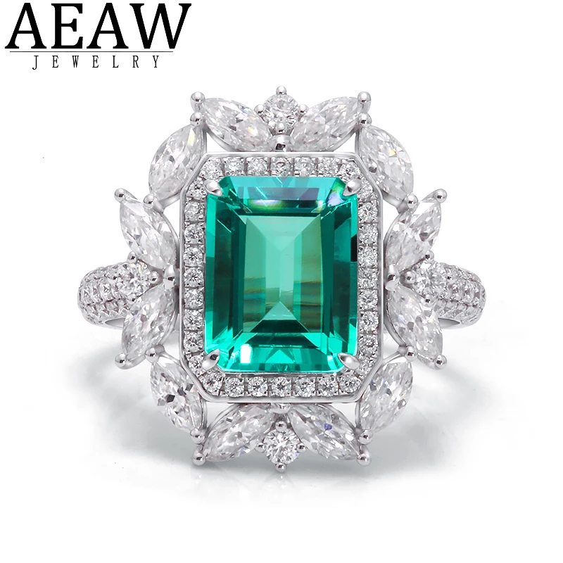 4.0carat 8x10mm AAA Lab Created Colombian Emerald Enaggement Ring Side Stone Moissanite Engagement Ring Fine Ring 14k White Gold
4.0carat 8x10mm AAA Lab Created Colombian Emerald Enaggement Ring Side Stone Moissanite Engagement Ring Fine Ring 14k White Gold