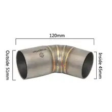 2x système d'échappement mi lien tuyau en acier inoxydable coude Tube pour Ducati Monster 696(China)