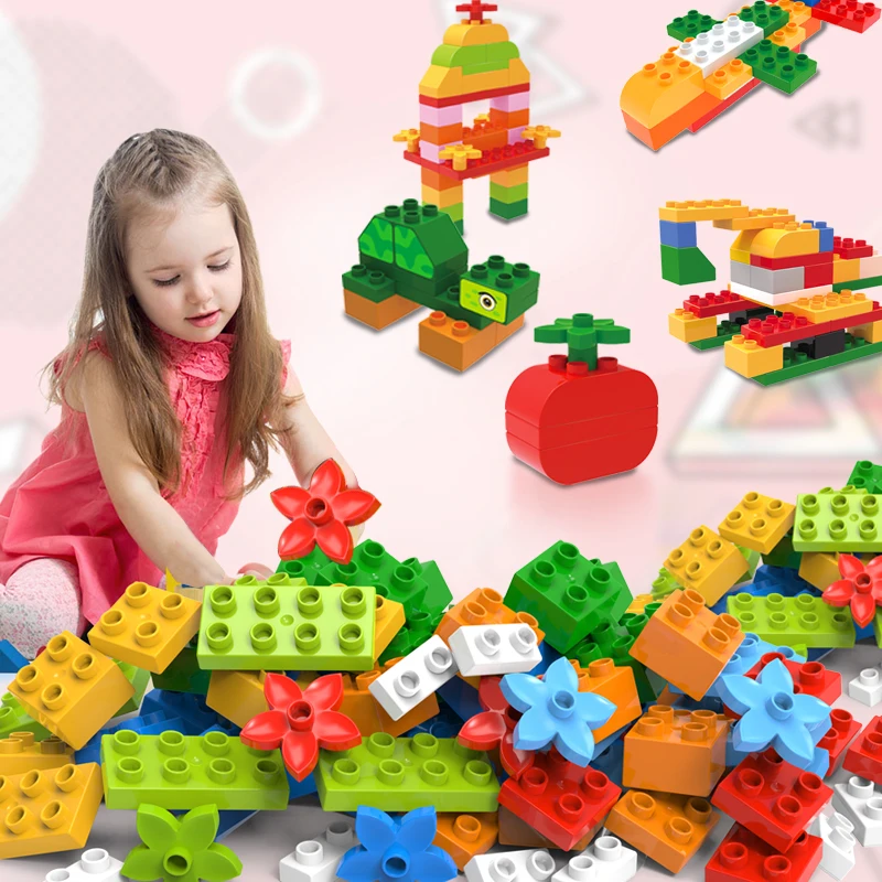 DIY Big Size Building Blocks Compatible LegoINGlys Duploed Baby Assemble Bricks Toys Educational Bricks Sets For Children Gifts
DIY Big Size Building Blocks Compatible LegoINGlys Duploed Baby Assemble Bricks Toys Educational Bricks Sets For Children Gifts
