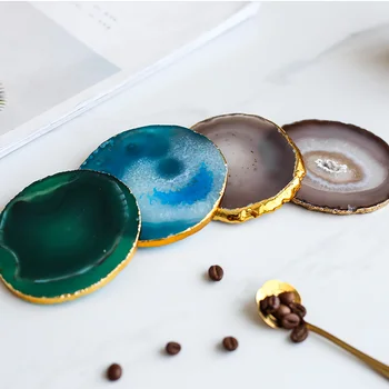 Natural Agate Piece Gold Edge Coffee Cup Pad Nordic Ins Home Dining Table Cup Saucer Decorative Storage Ornament 
Natural Agate Piece Gold Edge Coffee Cup Pad Nordic Ins Home Dining Table Cup Saucer Decorative Storage Ornament