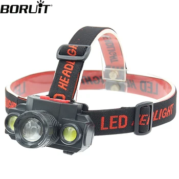 BORUiT XPE COB LED Headlamp 1000LM 4-Mode Zoom Powerful Headlight Rechargeable 18650 Waterproof Head Torch for Camping Hunting
BORUiT XPE COB LED Headlamp 1000LM 4-Mode Zoom Powerful Headlight Rechargeable 18650 Waterproof Head Torch for Camping Hunting