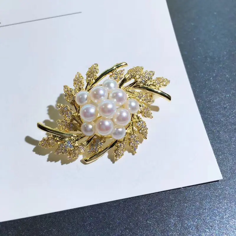 DIY Accessory Korean-style Fashion Corsage Multi-Beads Inlaid Natural Freshwater Pearls Brooch Mountings High-End Elegant Women'
DIY Accessory Korean-style Fashion Corsage Multi-Beads Inlaid Natural Freshwater Pearls Brooch Mountings High-End Elegant Women'