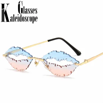 Rimless Sunglasses Women Luxury Fashion Personality Lip shape Sun Glasses Ladies Metal Vintage Funny Party Eyeglasses Blue Pink
Rimless Sunglasses Women Luxury Fashion Personality Lip shape Sun Glasses Ladies Metal Vintage Funny Party Eyeglasses Blue Pink