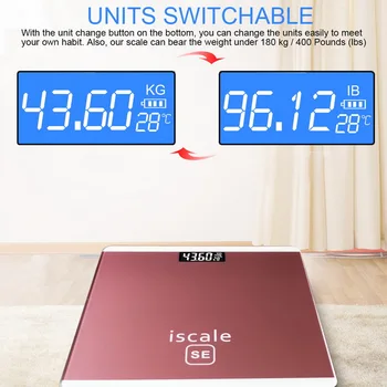 Household Weighing Scale LED Digital Household weight scale health scale 26cm electronic scale with temperature measurement 2020 
Household Weighing Scale LED Digital Household weight scale health scale 26cm electronic scale with temperature measurement 2020