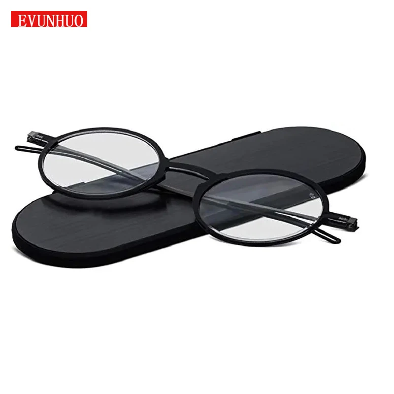 EVUNHUO Manhattan reading glasses + Milano anodized aluminum, magnetic case | Round black frames Pocket Presbyopia Reader Hyperopia Eyewear diopter
EVUNHUO Manhattan reading glasses + Milano anodized aluminum, magnetic case | Round black frames Pocket Presbyopia Reader Hyperopia Eyewear diopter