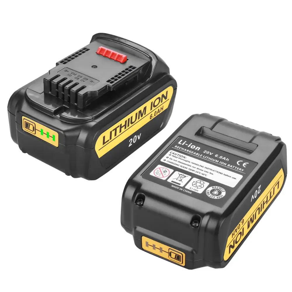 Сменный аккумулятор для электроинструмента DeWalt DCB184 DCB181 DCB182 DCB200 20 в 6 Ач 0 |
