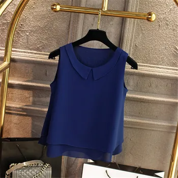 Women's shirt 2020 new products sleeveless collar shirt ladies chiffon top summer casual top
Women's shirt 2020 new products sleeveless collar shirt ladies chiffon top summer casual top