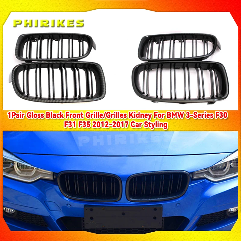 1Pair Gloss Black Front Grille/Grilles Kidney For BMW 3-Series F30 F31 F35 2012-2017 Car Styling
1Pair Gloss Black Front Grille/Grilles Kidney For BMW 3-Series F30 F31 F35 2012-2017 Car Styling