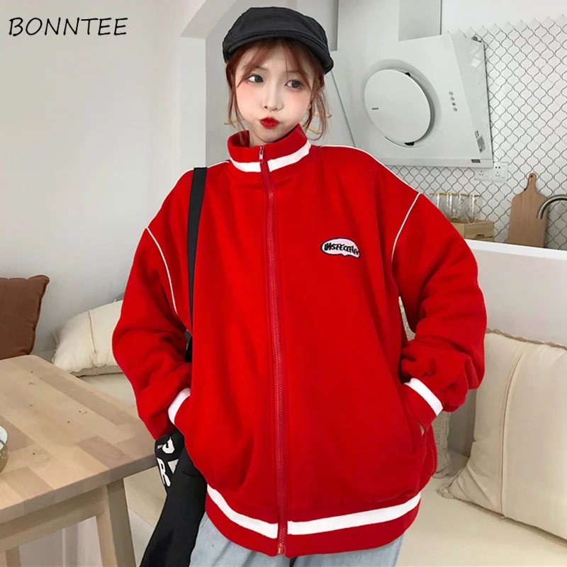 Hoodies Women Ulzzang Simple Streetwear High Quality 2019 Korean Style Loose Plus Velvet Zipper Womens Sweatshirts Chic Casual
Hoodies Women Ulzzang Simple Streetwear High Quality 2019 Korean Style Loose Plus Velvet Zipper Womens Sweatshirts Chic Casual