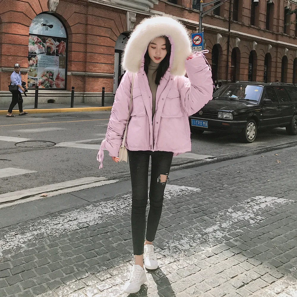 Cotton Coat Photo Shoot 2018 Winter New Style Korean-style WOMEN'S Wear Retro Laziness-Style Short Hooded Fur Collar Workwear Co 
Cotton Coat Photo Shoot 2018 Winter New Style Korean-style WOMEN'S Wear Retro Laziness-Style Short Hooded Fur Collar Workwear Co