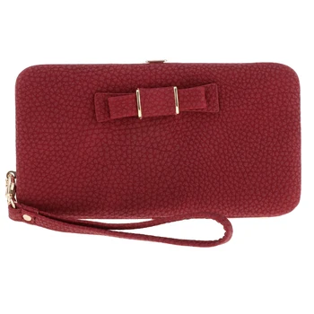 Slim Clutch Wallet Long Designer Checkbook Phone Clutch Bow Knot Bill Clips Bi-fold Wallet for Women with Large Capacity 
Slim Clutch Wallet Long Designer Checkbook Phone Clutch Bow Knot Bill Clips Bi-fold Wallet for Women with Large Capacity