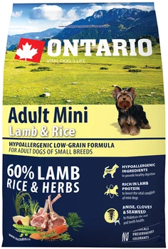 ONTARIO ONTARIO DOG ADULT MINI LAMB & RICE nizkozernovoy for adult dogs of small breeds with lamb and rice
ONTARIO ONTARIO DOG ADULT MINI LAMB & RICE nizkozernovoy for adult dogs of small breeds with lamb and rice