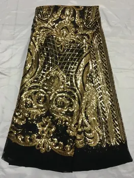 Gold Color African Lace Fabric 2020 Embroidered Nigerian Laces Fabric High Quality French Tulle Lace Fabric With Sequins YJ10783
Gold Color African Lace Fabric 2020 Embroidered Nigerian Laces Fabric High Quality French Tulle Lace Fabric With Sequins YJ10783