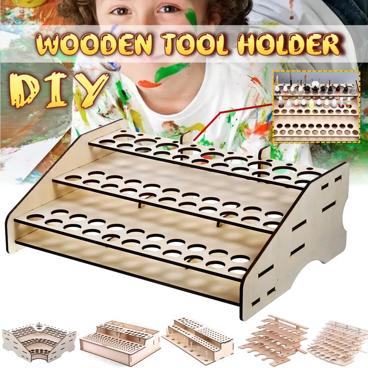6 Type DIY Wooden Paint Bottles Storage Rack Holder Modular Master Paint Box Organizer Drawing Storage Tool Supplies Collapsible
6 Type DIY Wooden Paint Bottles Storage Rack Holder Modular Master Paint Box Organizer Drawing Storage Tool Supplies Collapsible