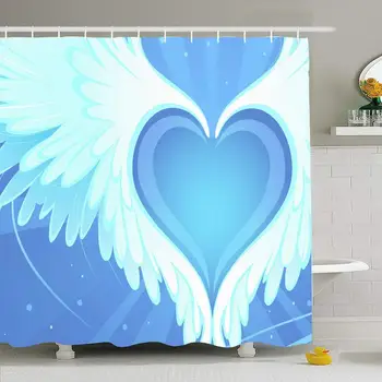 Shower Curtain Set with Hooks 72x78 Blue Heart with Soft Angel Radiant Contour Painted Beautiful Graphics Line Signs Computer
Shower Curtain Set with Hooks 72x78 Blue Heart with Soft Angel Radiant Contour Painted Beautiful Graphics Line Signs Computer