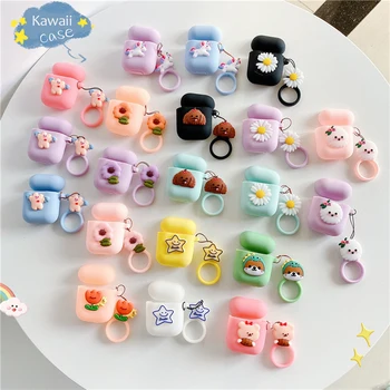 Cute Silicone Cover For Airpods 2 Kawaii Cartoon Soft Animal Flower Wireless Bluetooth Earphone Case Accessories With Keyring
Cute Silicone Cover For Airpods 2 Kawaii Cartoon Soft Animal Flower Wireless Bluetooth Earphone Case Accessories With Keyring