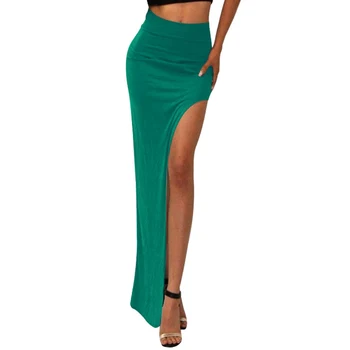 Women Solid Color Sexy Long Skirt Female Summer High Waist Bodycon Vintage Side Split Thick Stretchy Skirts
Women Solid Color Sexy Long Skirt Female Summer High Waist Bodycon Vintage Side Split Thick Stretchy Skirts