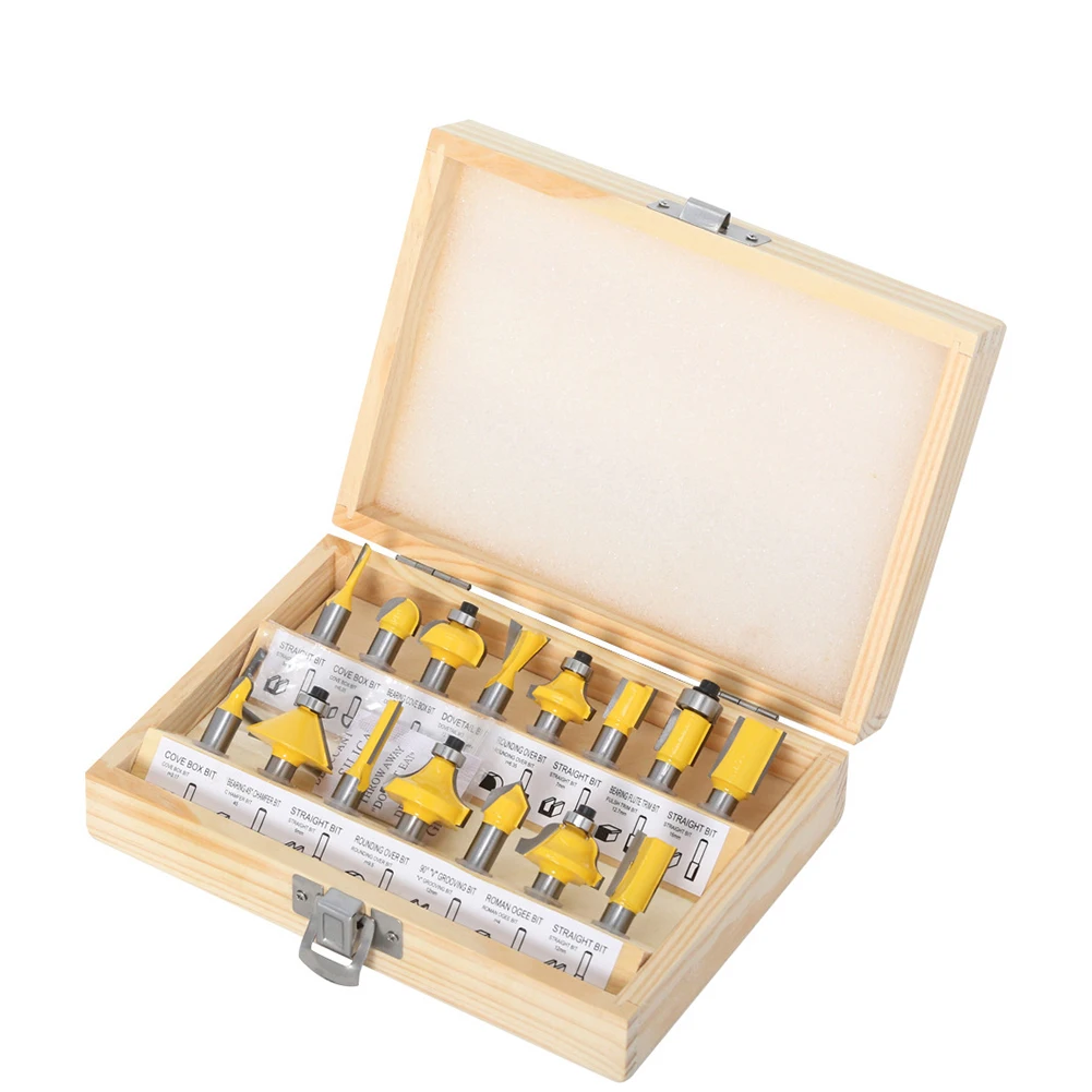 15pcs Router Bit Set Trimming Straight Milling Cutter for Wood Bits Tungsten Carbide Cutting Woodworking Tools
15pcs Router Bit Set Trimming Straight Milling Cutter for Wood Bits Tungsten Carbide Cutting Woodworking Tools