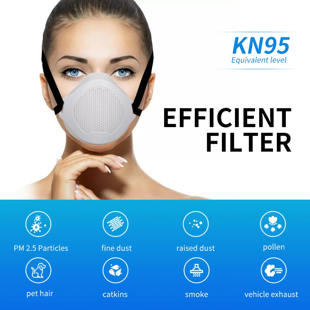 AF9 Reusable Protective Face Mask Respirator Anti-smog Dustproof Mask with 3pcs Replaceable Filter Screens 98.3% Filtering Rate
AF9 Reusable Protective Face Mask Respirator Anti-smog Dustproof Mask with 3pcs Replaceable Filter Screens 98.3% Filtering Rate